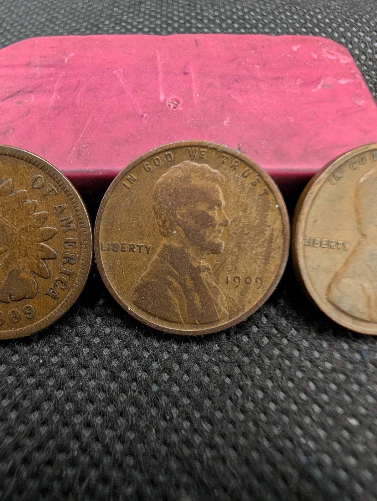 1909 Indian Head, Plain, & VDB Lincoln Cents