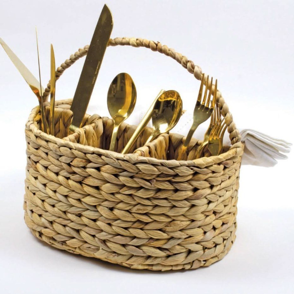 8 Oak Lane Natural Woven Utensil Caddy