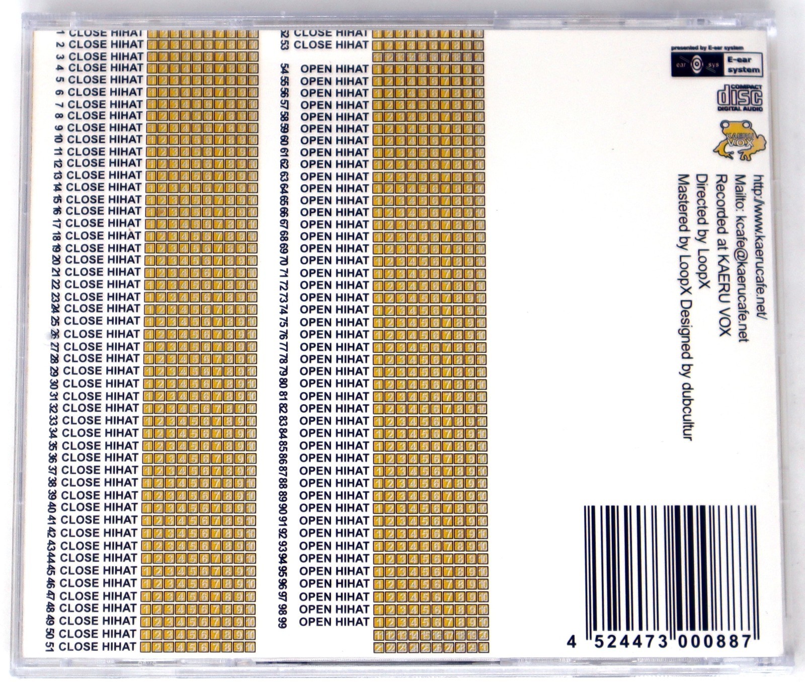 Kaeru Cafe Ultimate Hi-Hat Sample Library/Sound Library/Sampling CD 1990s