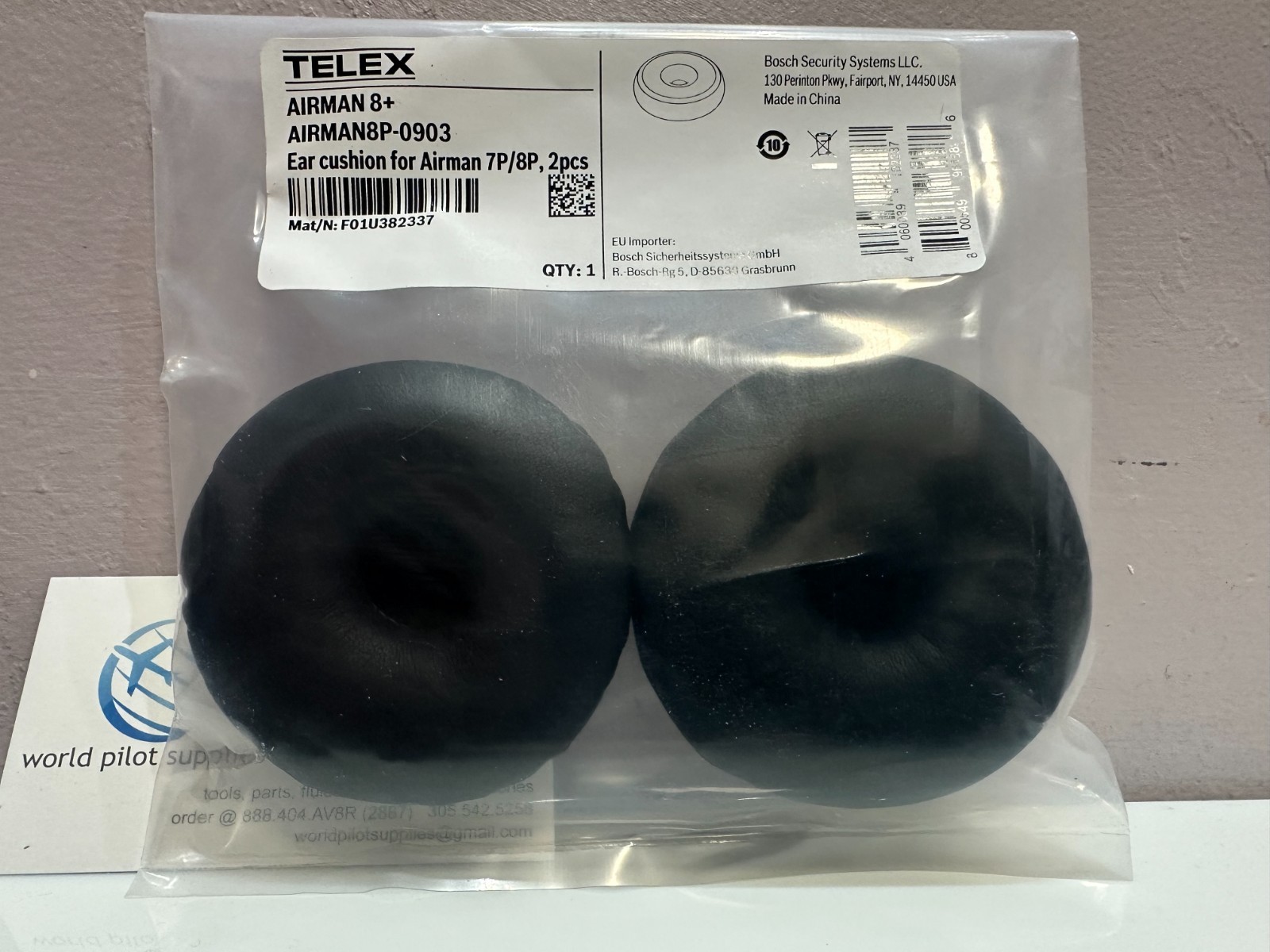 ORIGINAL EAR PADS for TELEX AIRMAN7+ & TELEX AIRMAN8+ p/n AIRMAN8P-0903