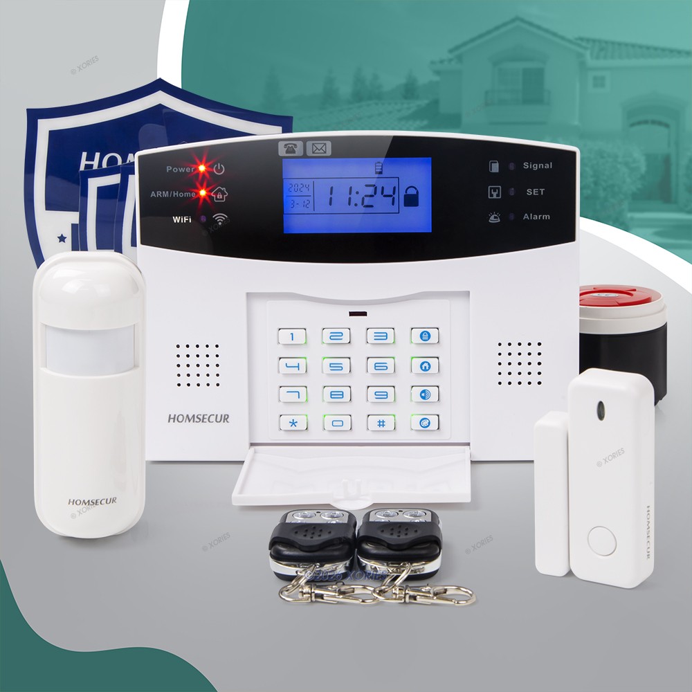 HOMSECUR Wireless &wired WIFI 4G Home Security Alarm System IOS/Android APP