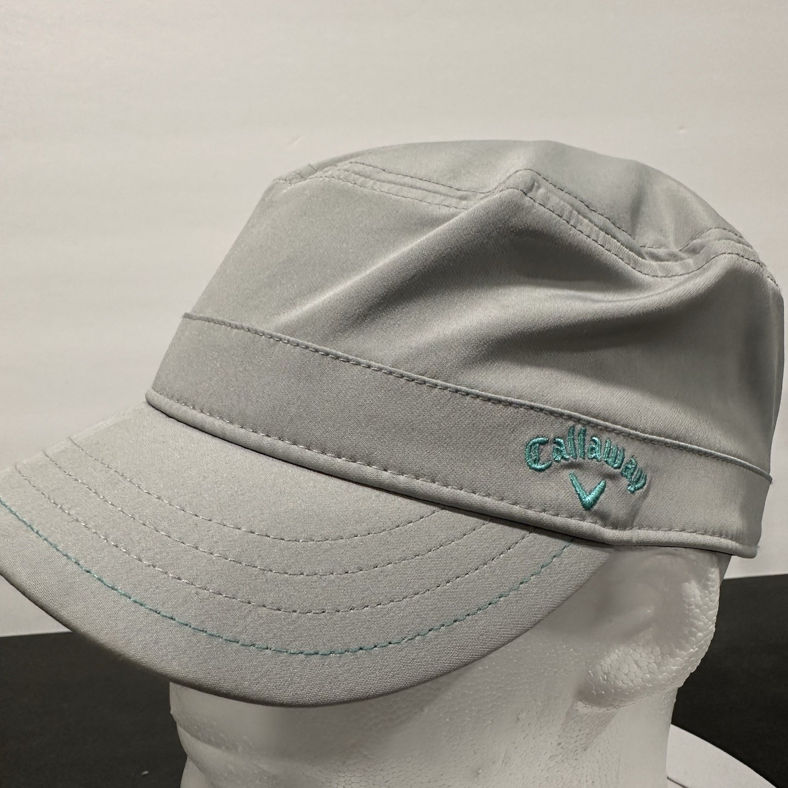 RARE Callaway Golf Army Cap Style Hat Gray Teal PGA Military Style