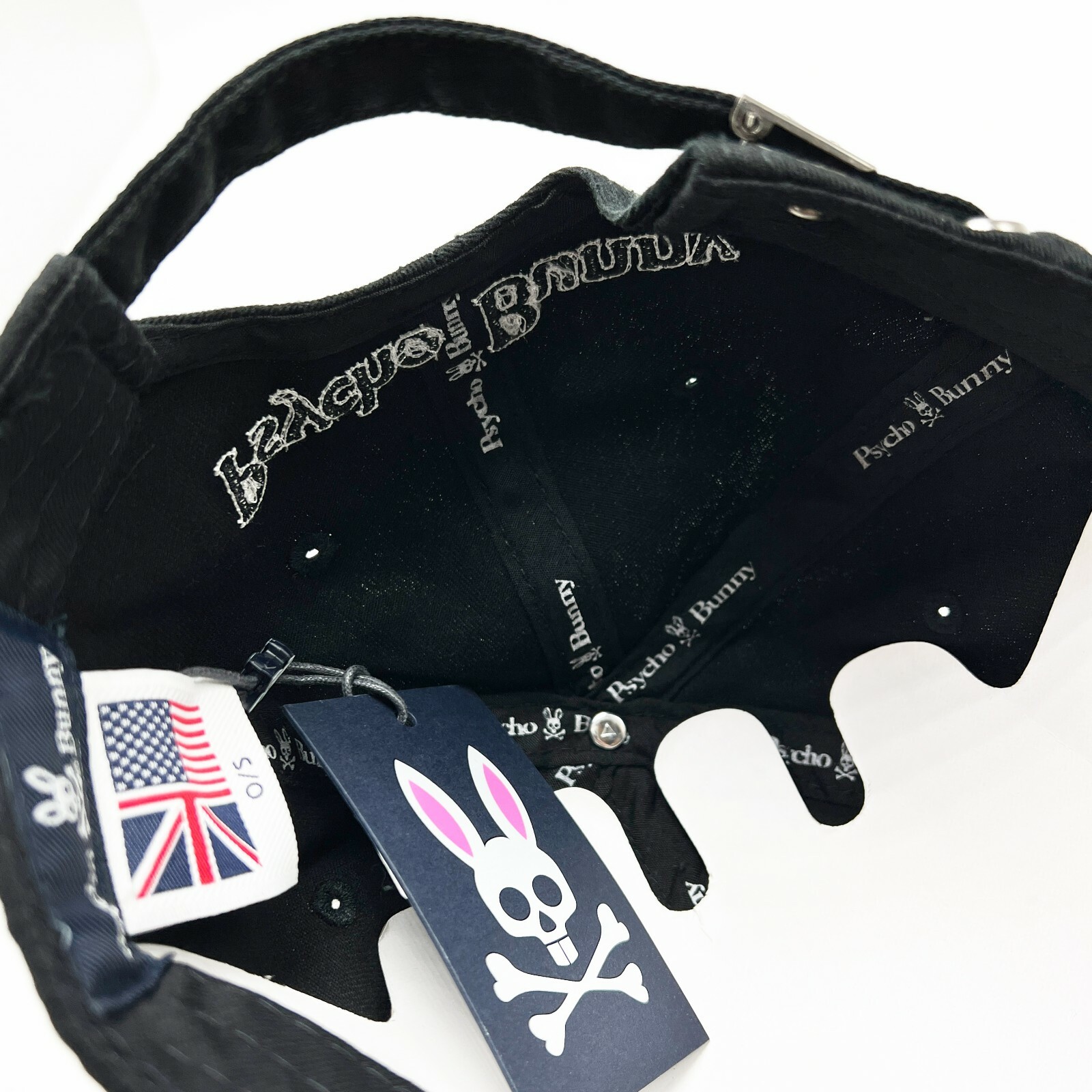 *NEW* Men Psycho Bunny SUNBLEACHED CAP Navy Blue (B6A815A1HT 410)
