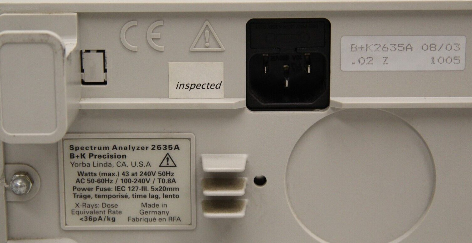 BK Precision 2635A 1GHz Spectrum Analyzer
