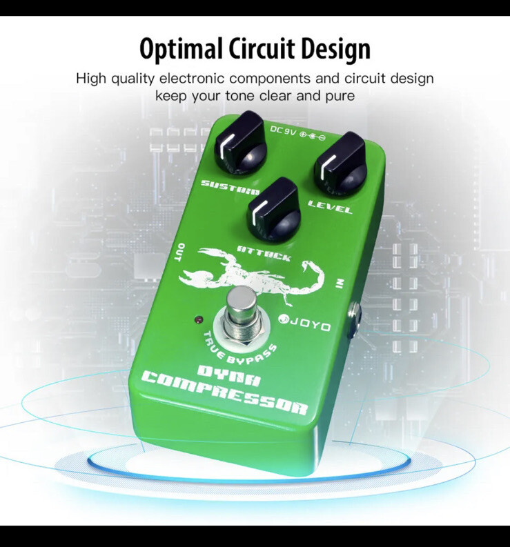 Joyo JF-10 Dyna Compressor Dynamic Compression Guitar Effects Pedal Comp