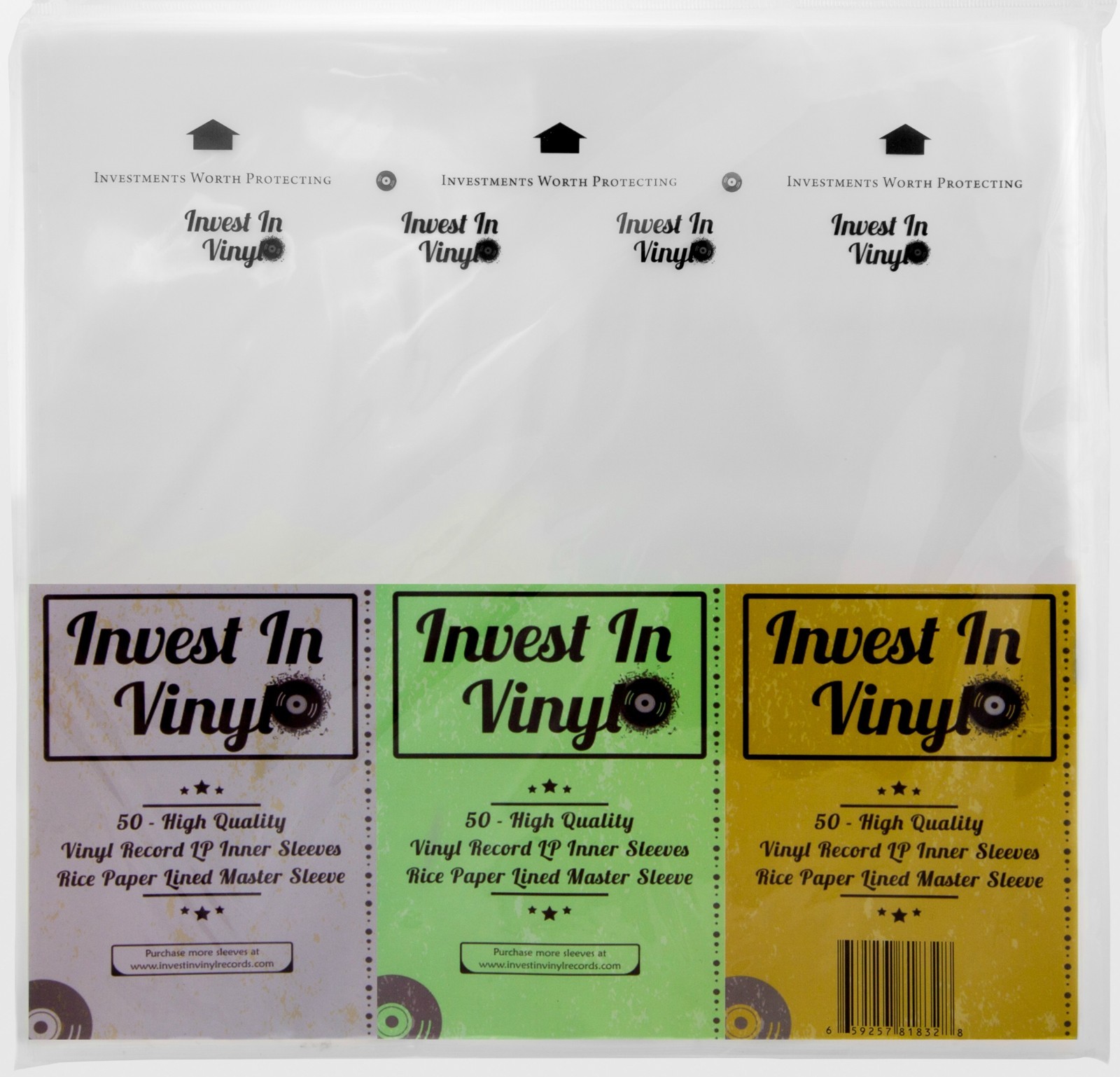 50 Master Rice Paper Anti Static LP Inner Sleeves Vinyl Record 33 rpm 12" Album