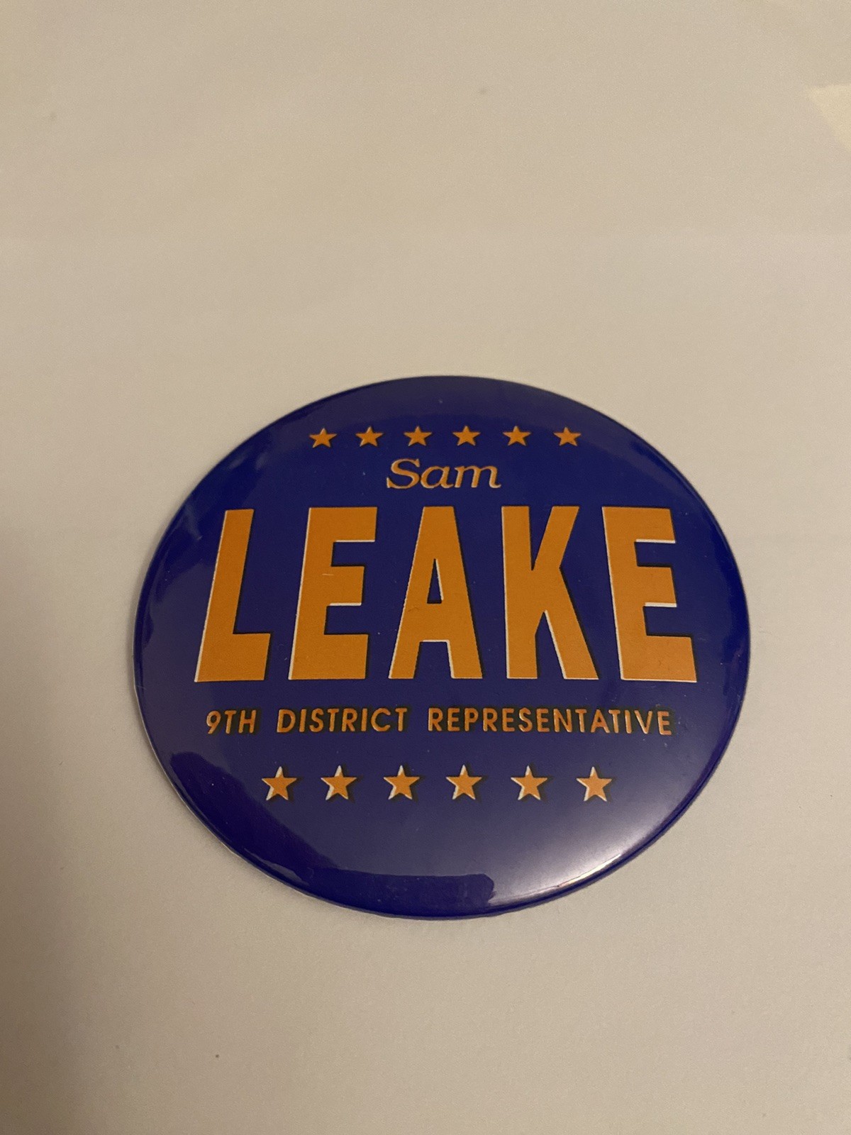 Sam Leake 9th District Representative Missouri Pin Back Button P145