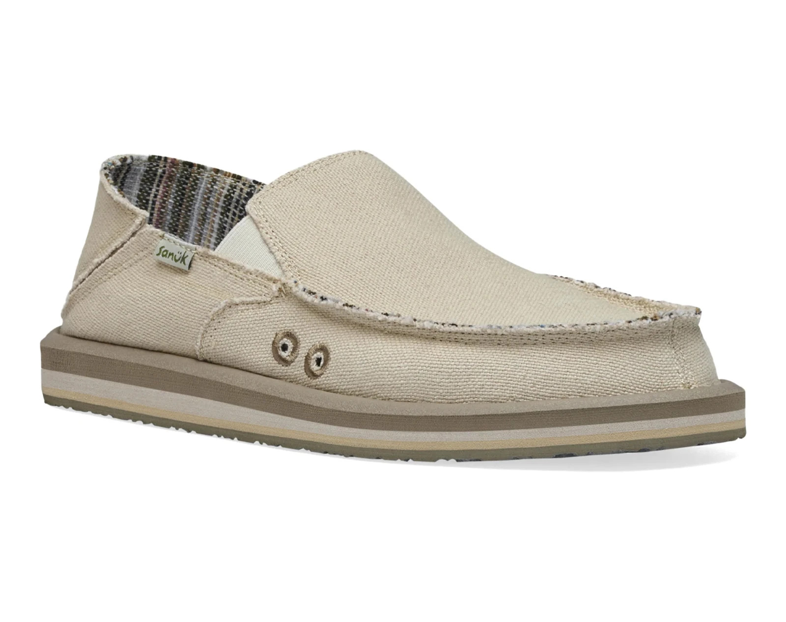 Men's Sanuk Donny Hemp 2 Tone (1159170) Natural 100% Original Brand NEW