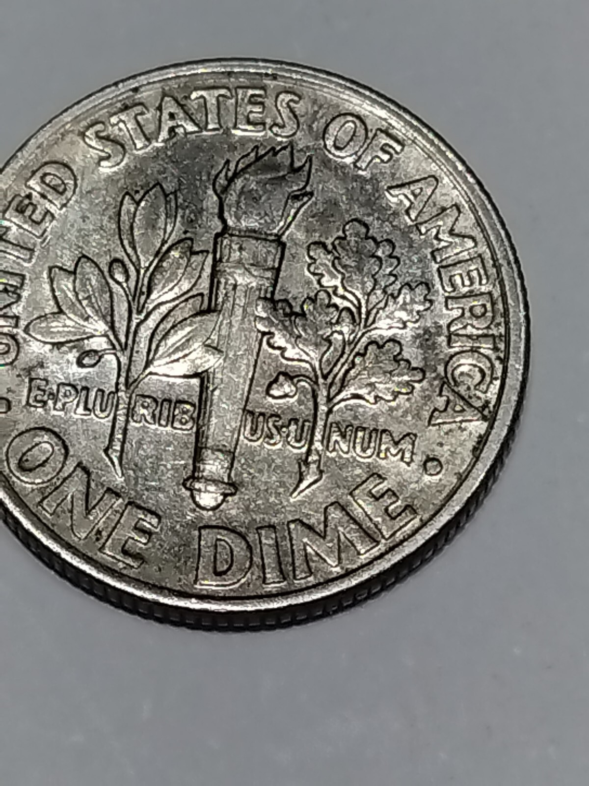 1996 P Roosevelt Dime Misaligned Die Obverse Error Rail road edge left