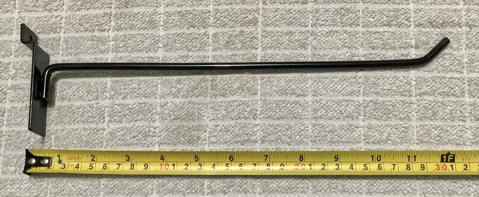 12” Slatwall Black Peg Hooks Slat Wall Retail Display 25 pcs