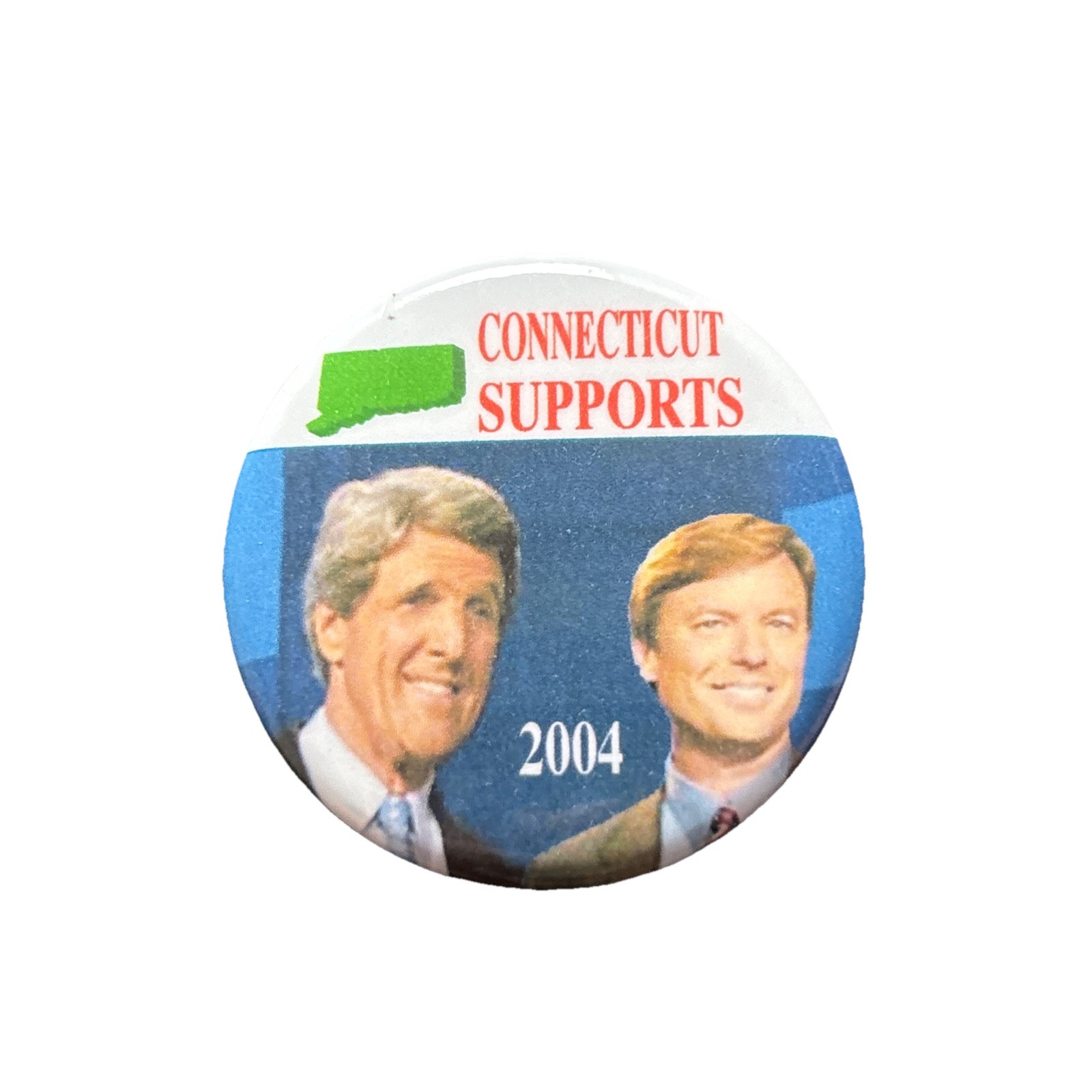 2004 John Kerry for President Connecticut 50 State Pin 1.75" Button Edwards