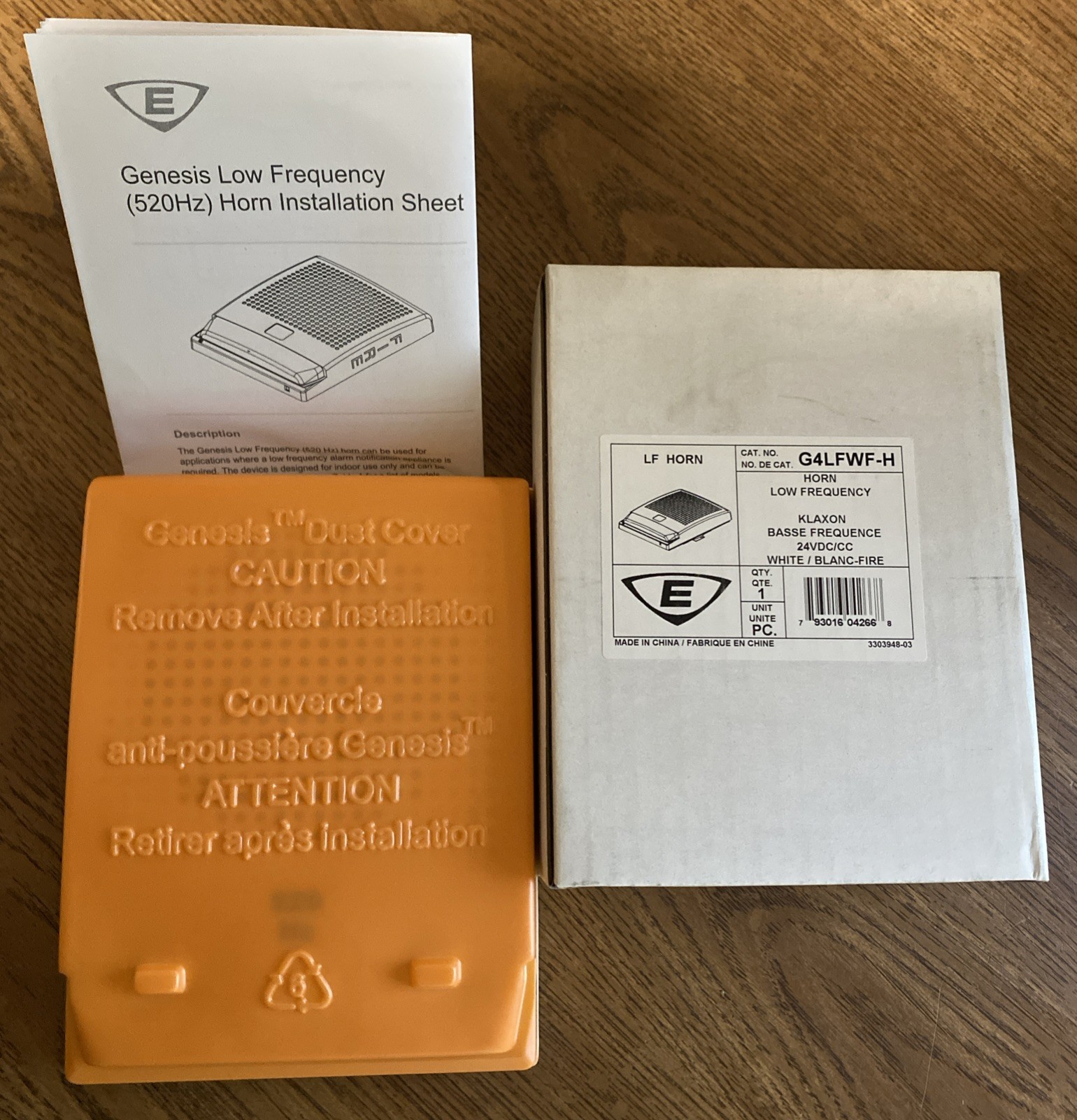 Edwards EST G4LFWF-H Low Frequency Horn- White- New In Box- 24VDC- FIRE Marking