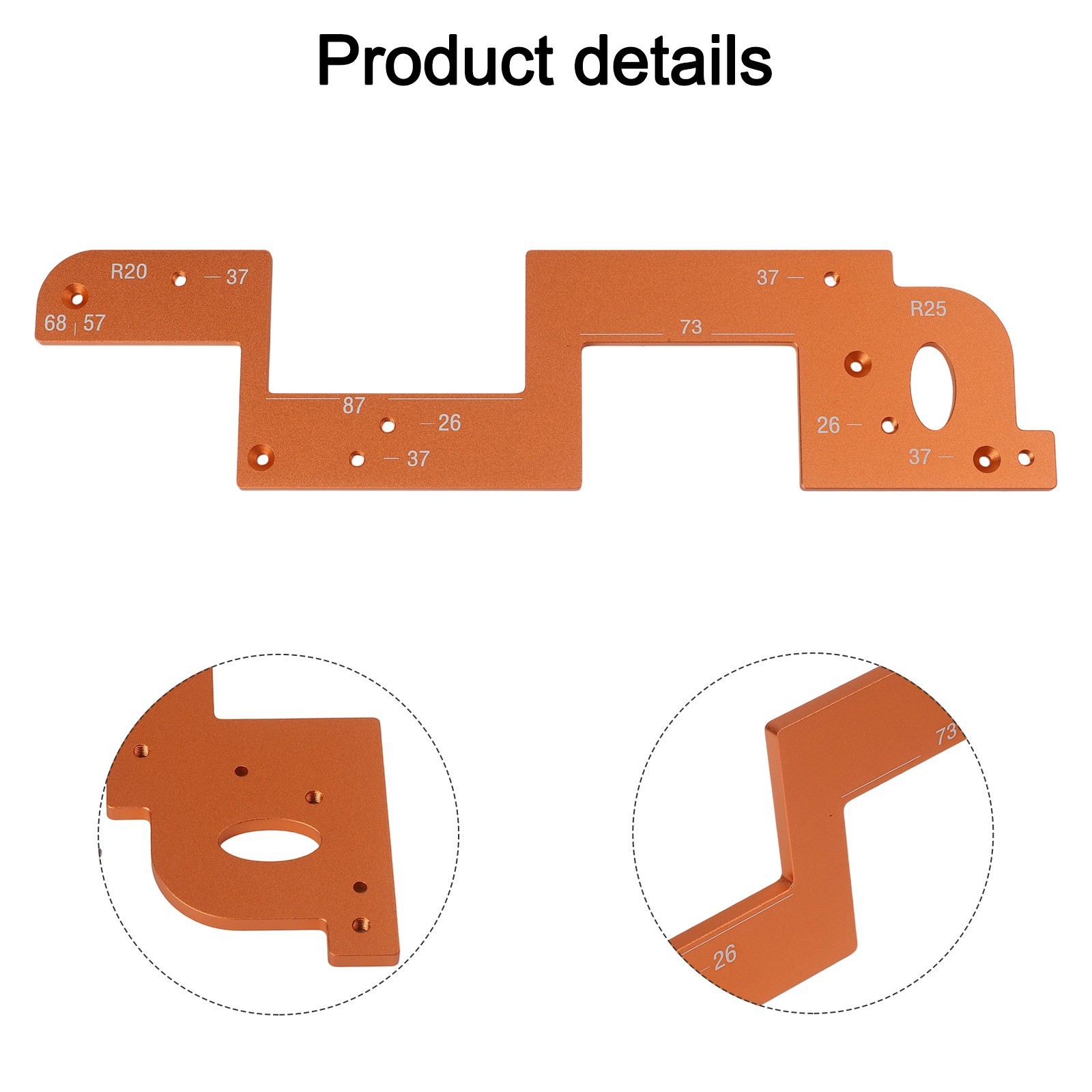 Professional Grade Cabinet Handles Template with Circular Groove Design