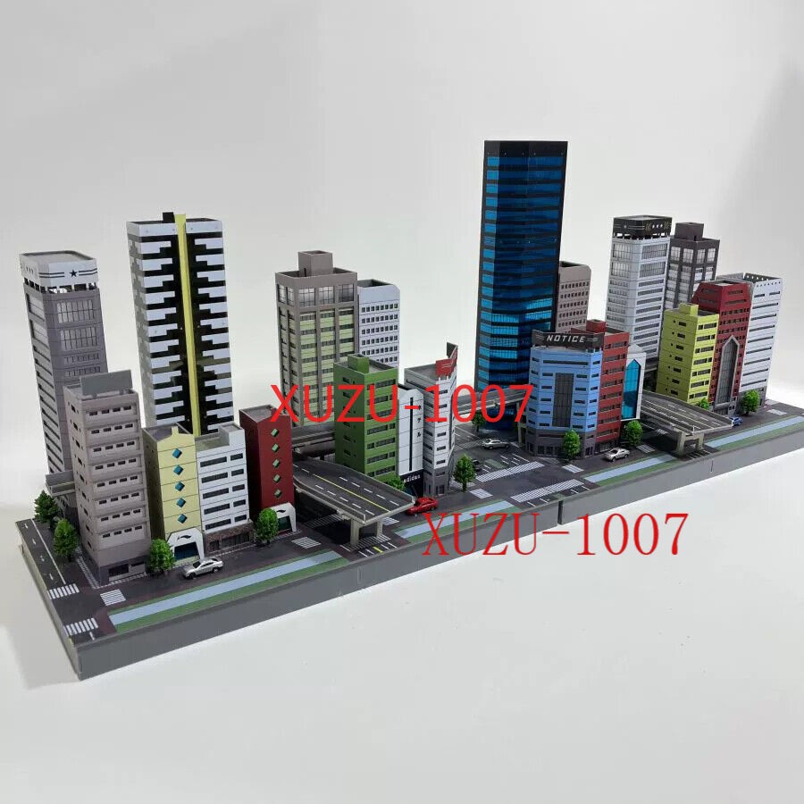 1:350 Scale City Highway Street Road Bridge Model Set Diorama Scene Viaduct Toys