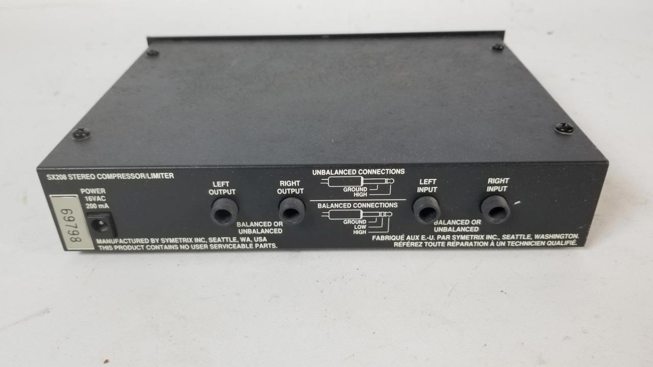 Symetrix SX208 Stereo Compressor/ Limiter