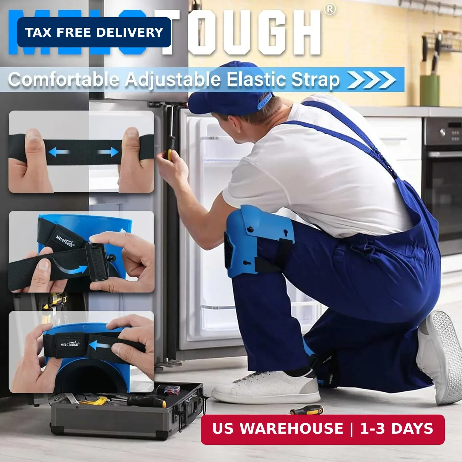 MELOTOUGH Knee Pads for Work,Construction,Flooring,Gardening-Comfortable and Fle