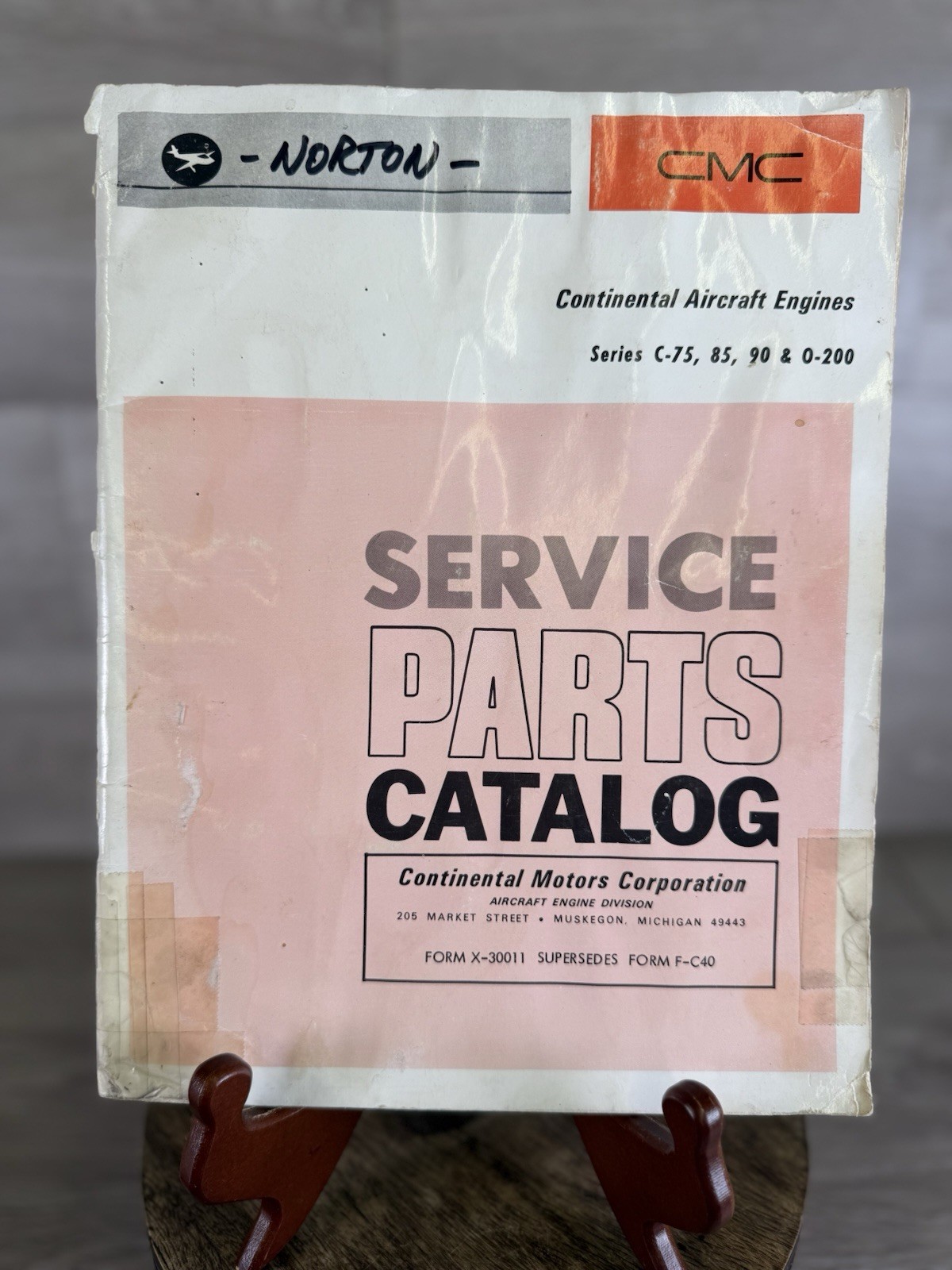 VTG Continental C-75, C-85, C-90 & O-200 Service Parts Catalog 1966 Aviation