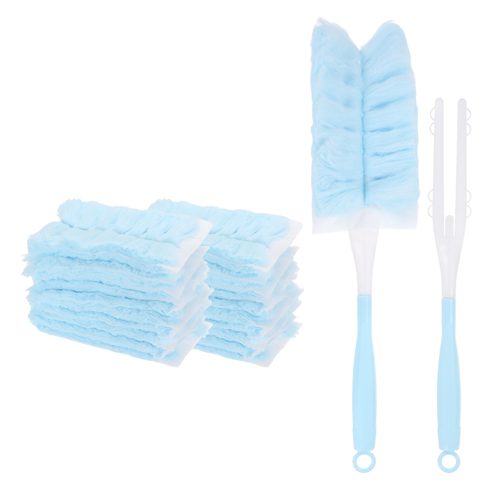 2 Count Blue Handle Refill, with 20 Blue Dusters