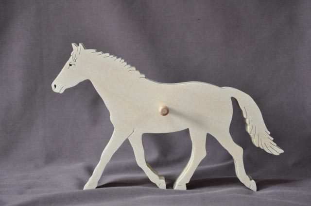Running Horse Show Ribbon Wall Display Western or English  Wood Scroll Saw NEW