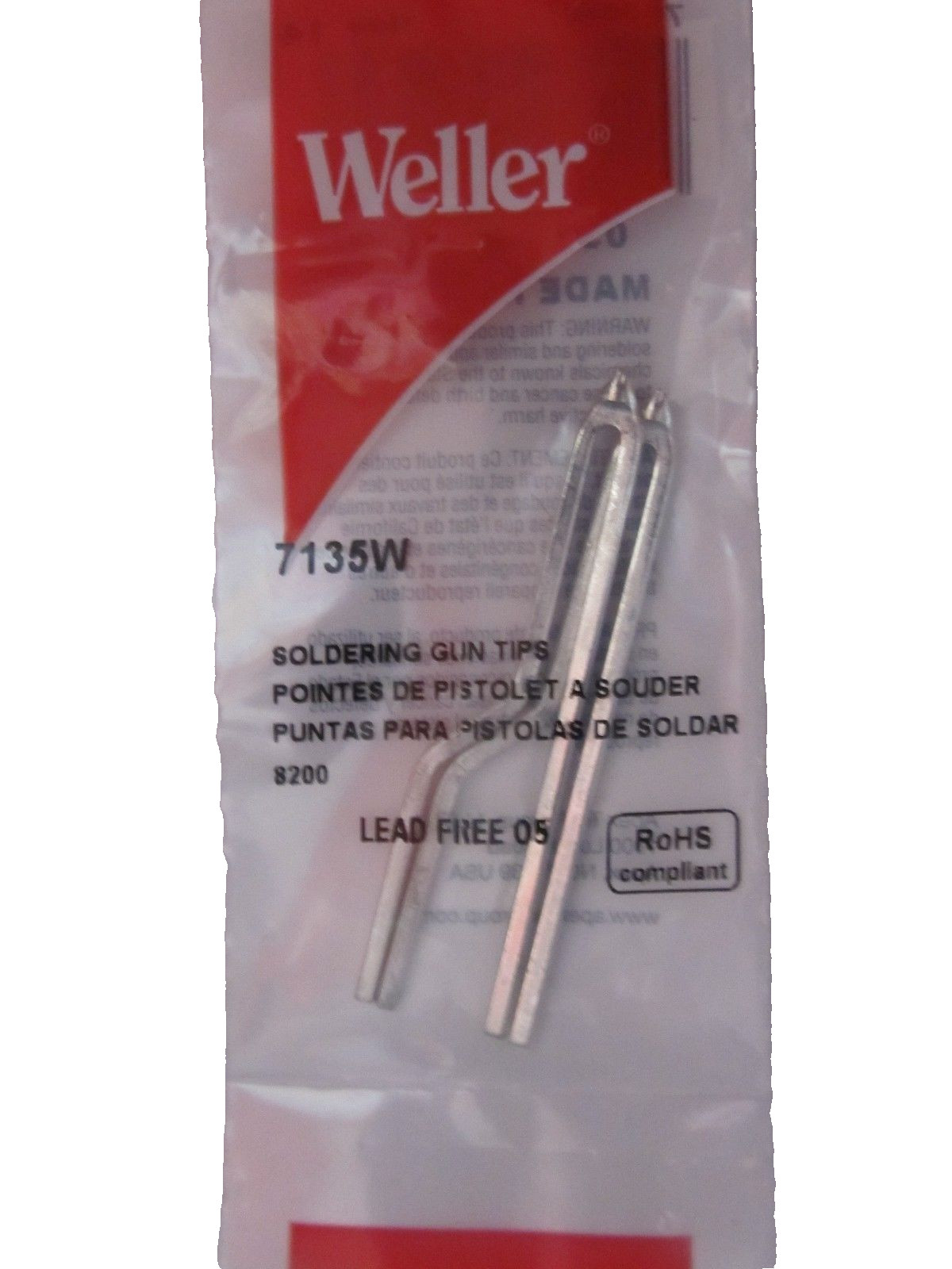 6 Weller 7135W #7135 Replacement Soldering Gun Tips 8200 3 Packs of 2  NEW