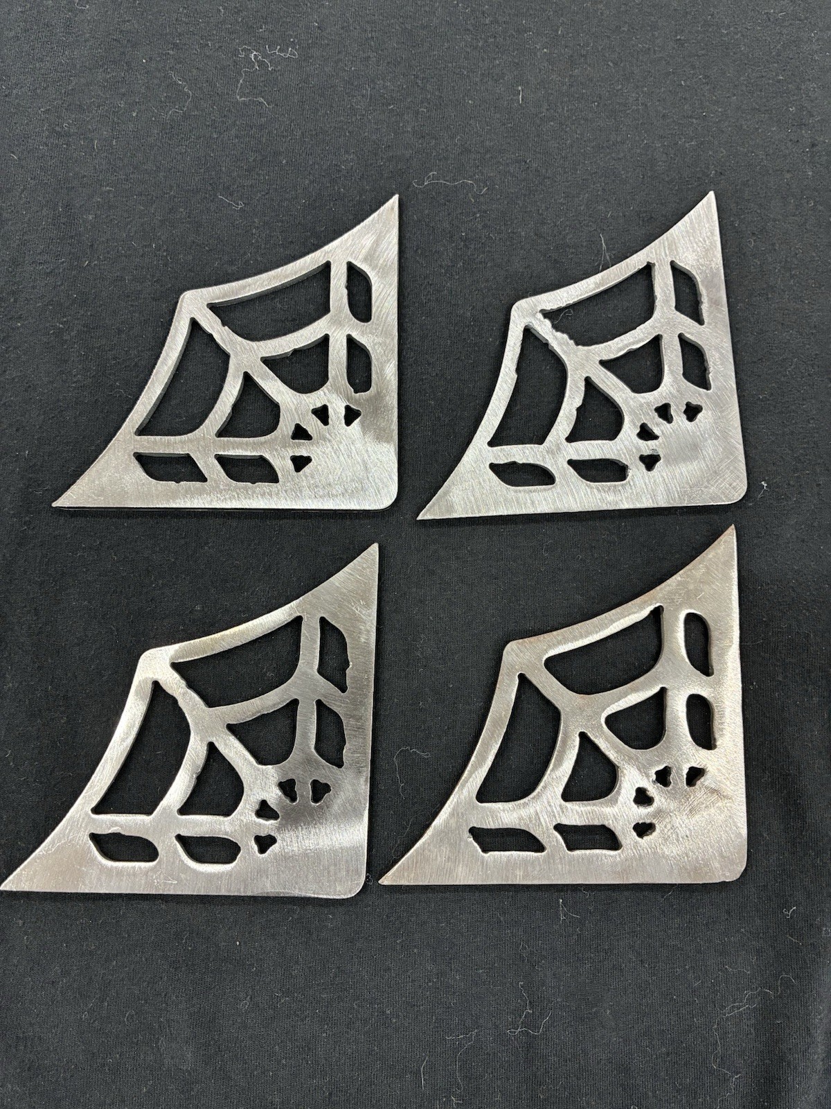 3"x3" 90 Degree Spider Web Gusset - 10g (Set of 4)