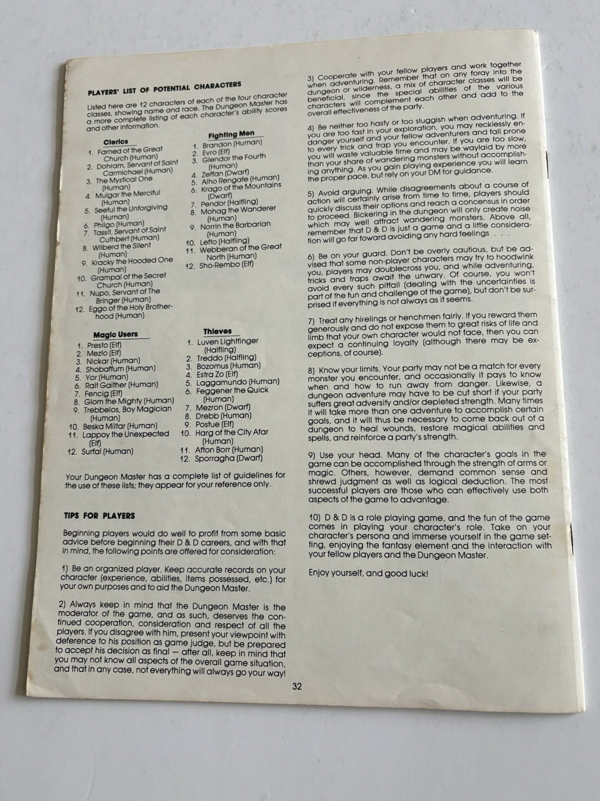Dungeons and Dragons Holmes Basic Set TSR 1979