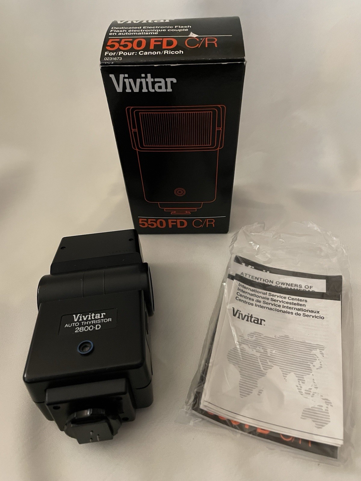Vivitar 550 FD C/R Dedicated Electronic Flash New ( Open Box)