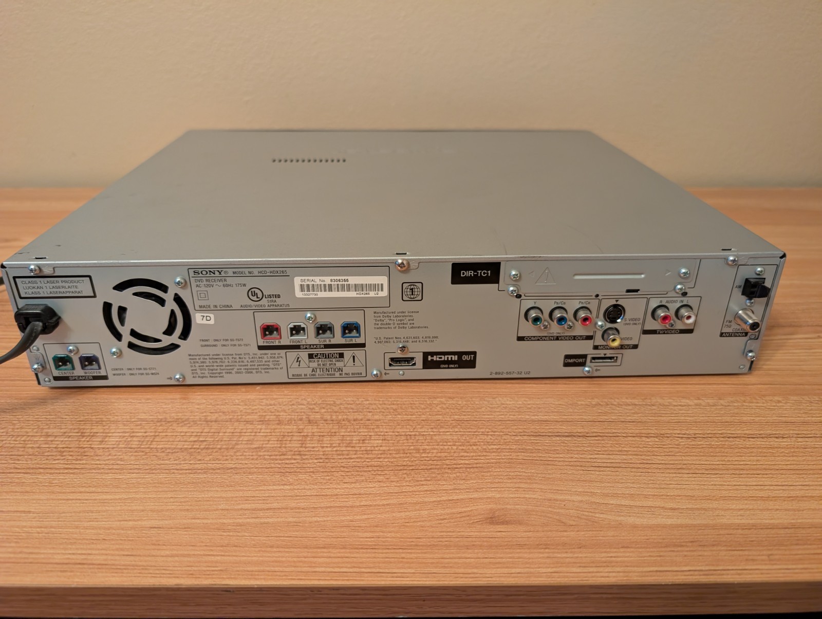 Sony DAV/HCD-HDX265 5-Disc Changer DVD/CD Player - No Remote - Tested & Works