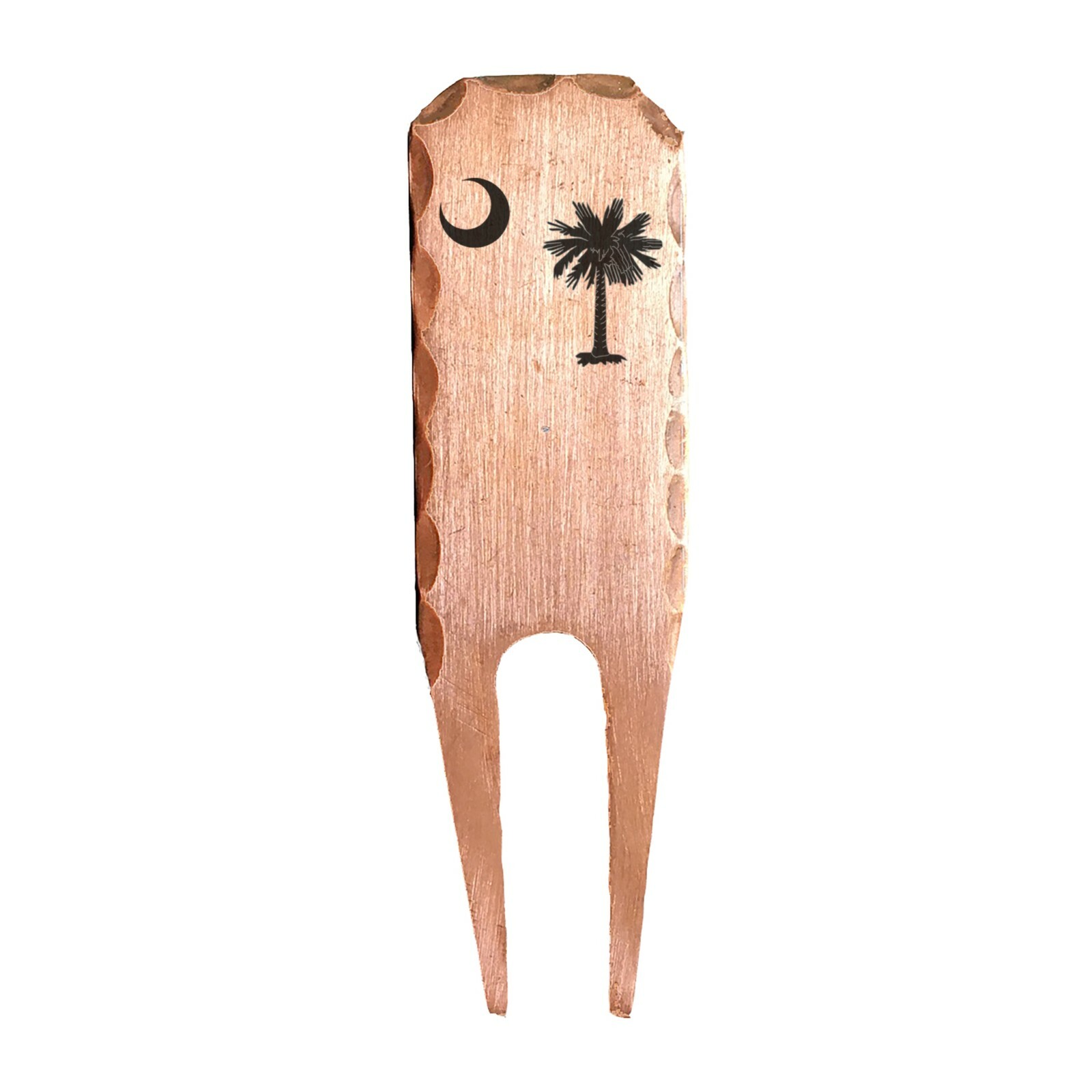 South Carolina Palmetto Forged Copper Divot Repair Tool by Sunfish Golf