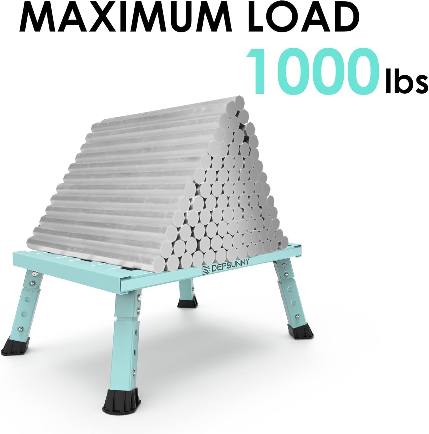 Non-Slip Adjustable Height Aluminum RV Step Stable Foldable Platform Step Stool