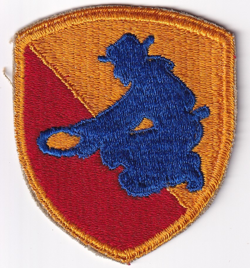 49th Infantry Division patch real WWII era make unissued gold panner California
