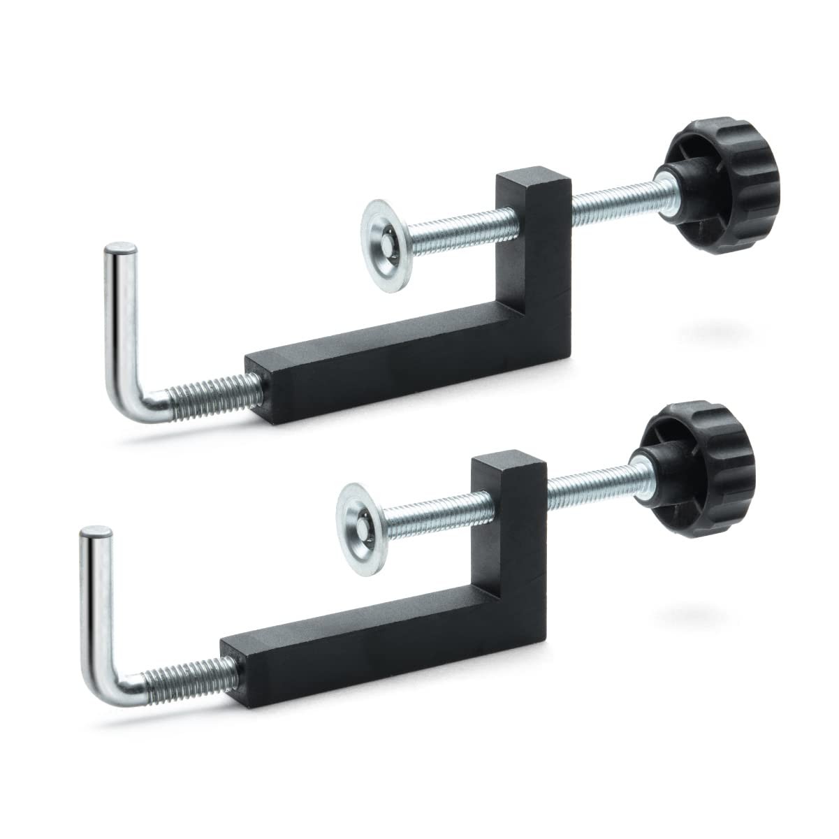 POWERTEC Universal Fence Clamps for Woodworking, Clamps, Silver