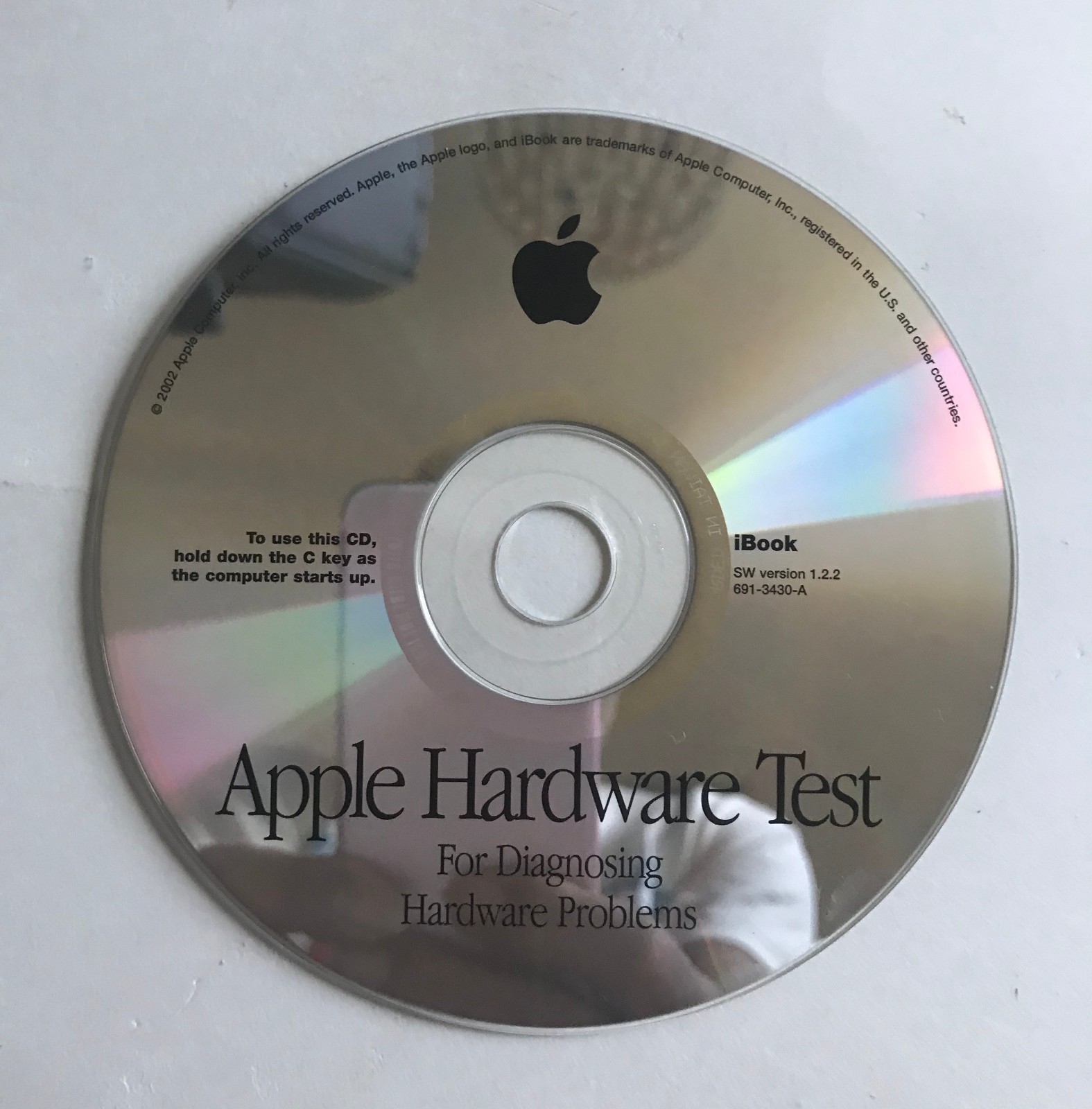Apple Hardware Test for Diagnosing Hardware Problems iBook Ver 1.2.2 691-3430-A