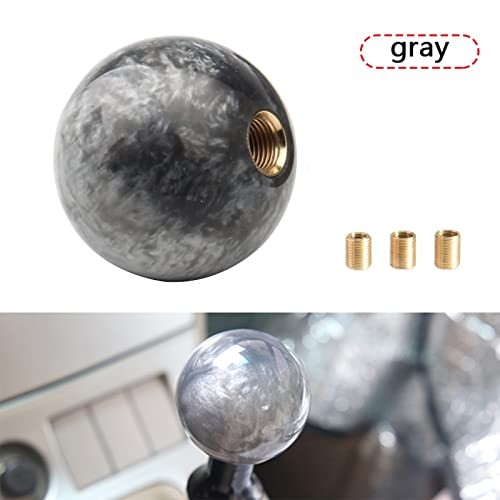 Shift knob Round Ball Marble Style Universal for Manual Automatic Vehicles Gray