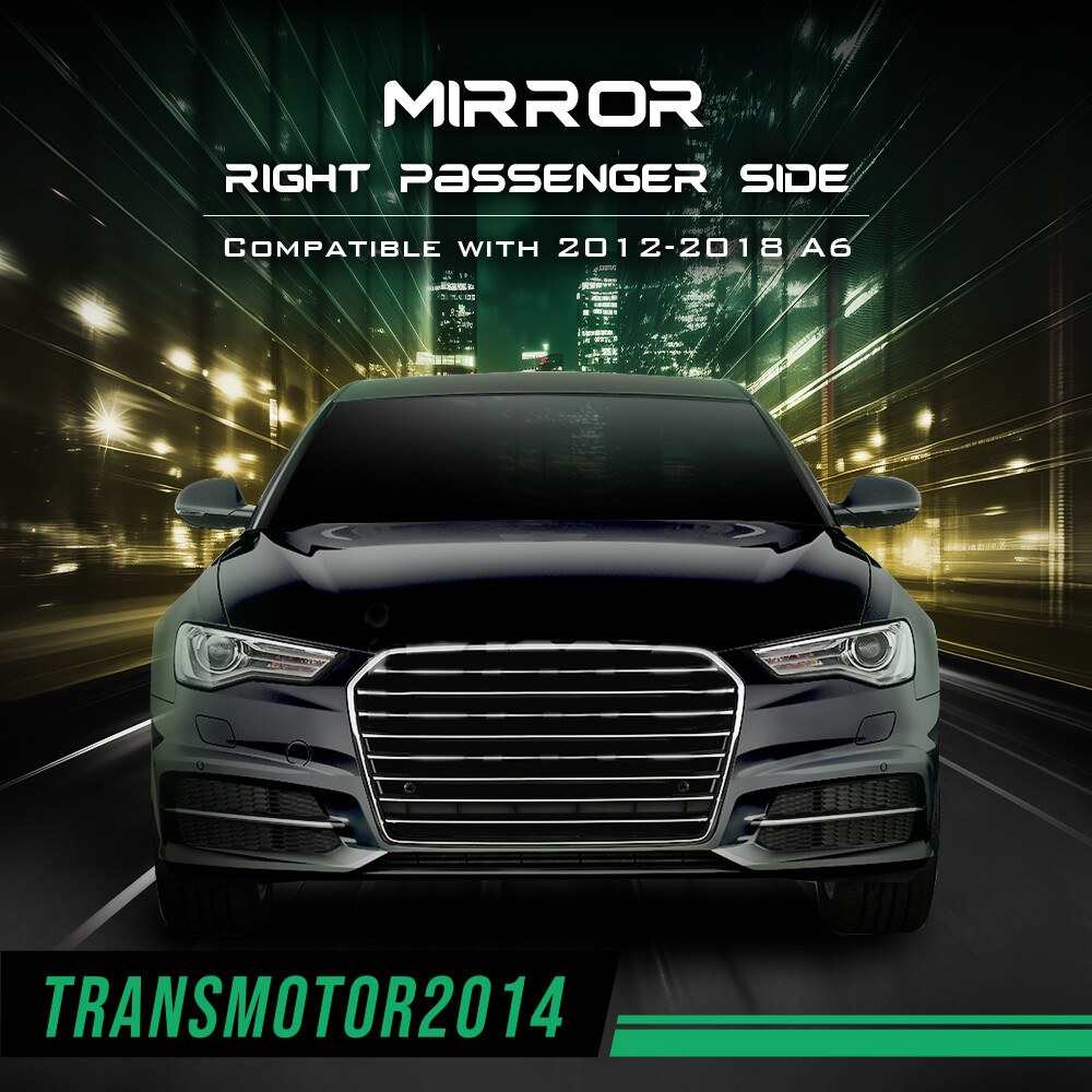 Passenger Side Mirror Signal Power Folding RH Fit For 2012-2018 Audi A6 Memory