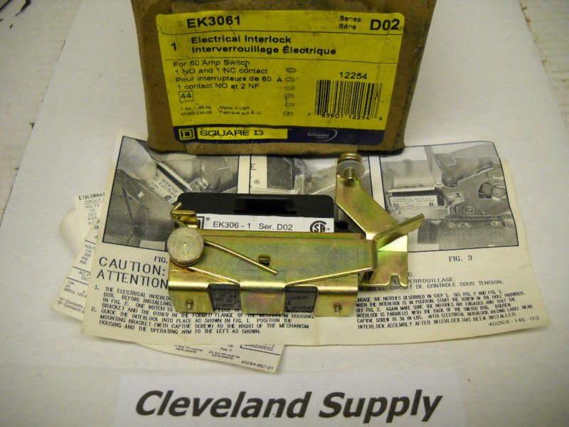 SQUARE D EK3061 ELECTRIC INTERLOCK SWITCH  NEW CONDITION IN BOX