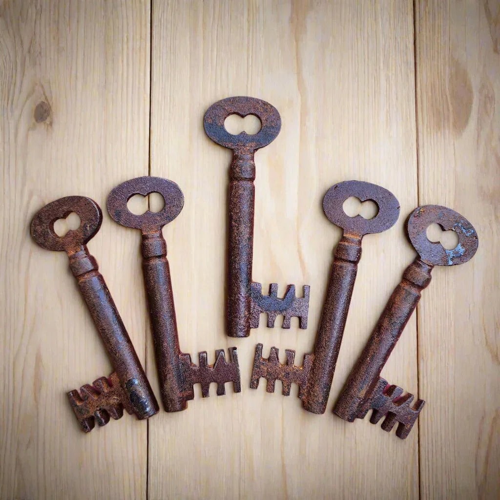 Dungeon Cast Iron Skeleton Keys Set of 5