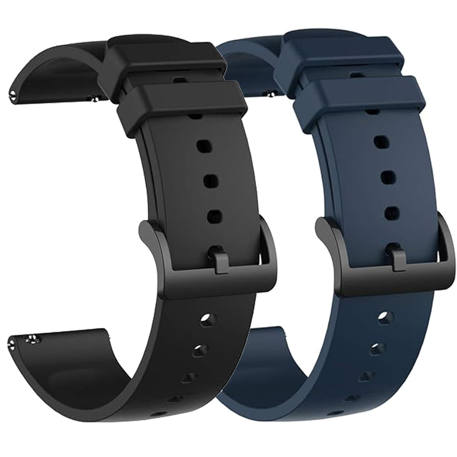 2 Pack Waterproof Bands Compatible with Amazfit Bip 3 Pro Watch Band, Soft Si...