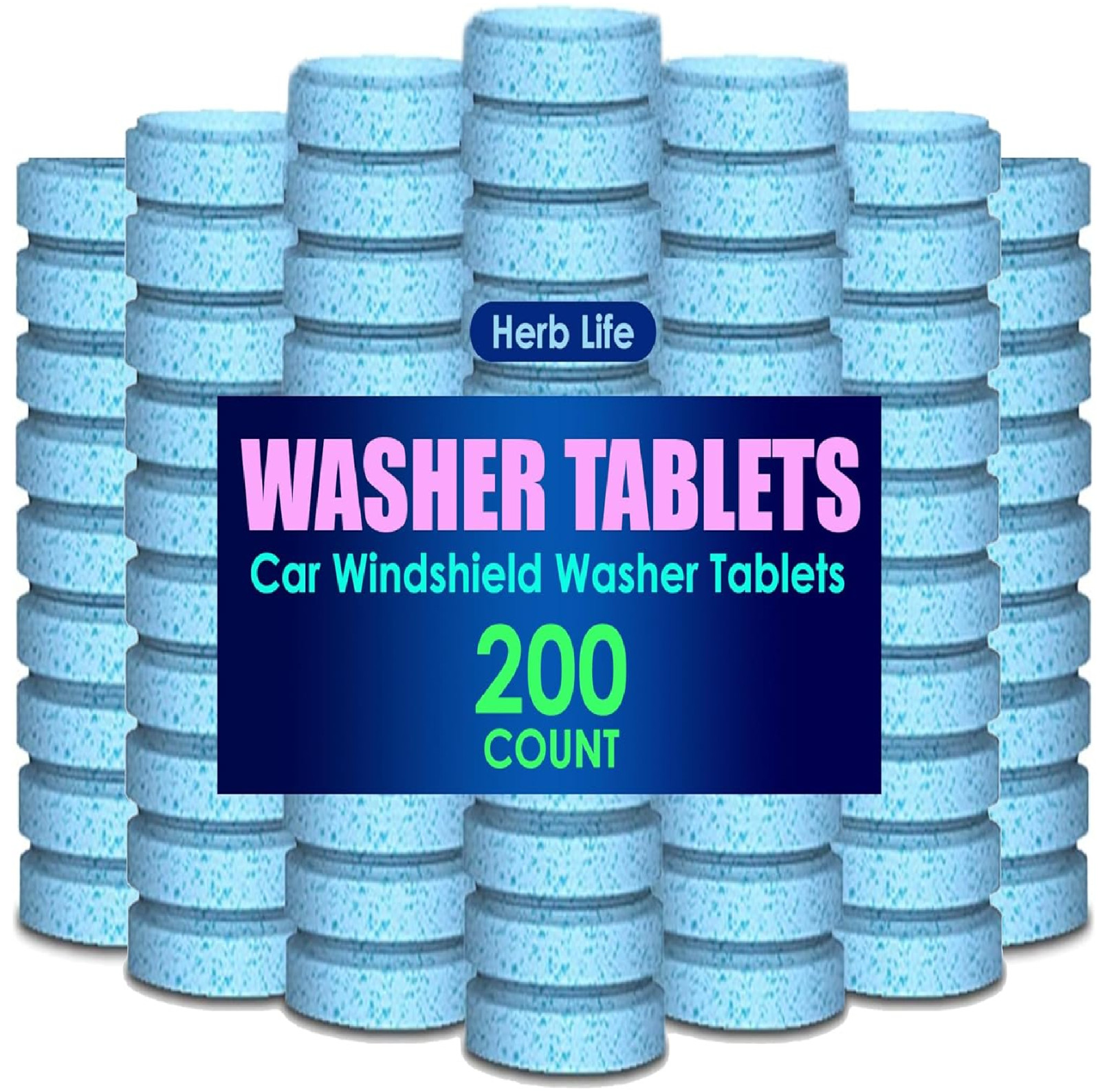 200 PCS-Car Windshield Washer Tablets, Glass Cleaner, Concentrated Effervescent
