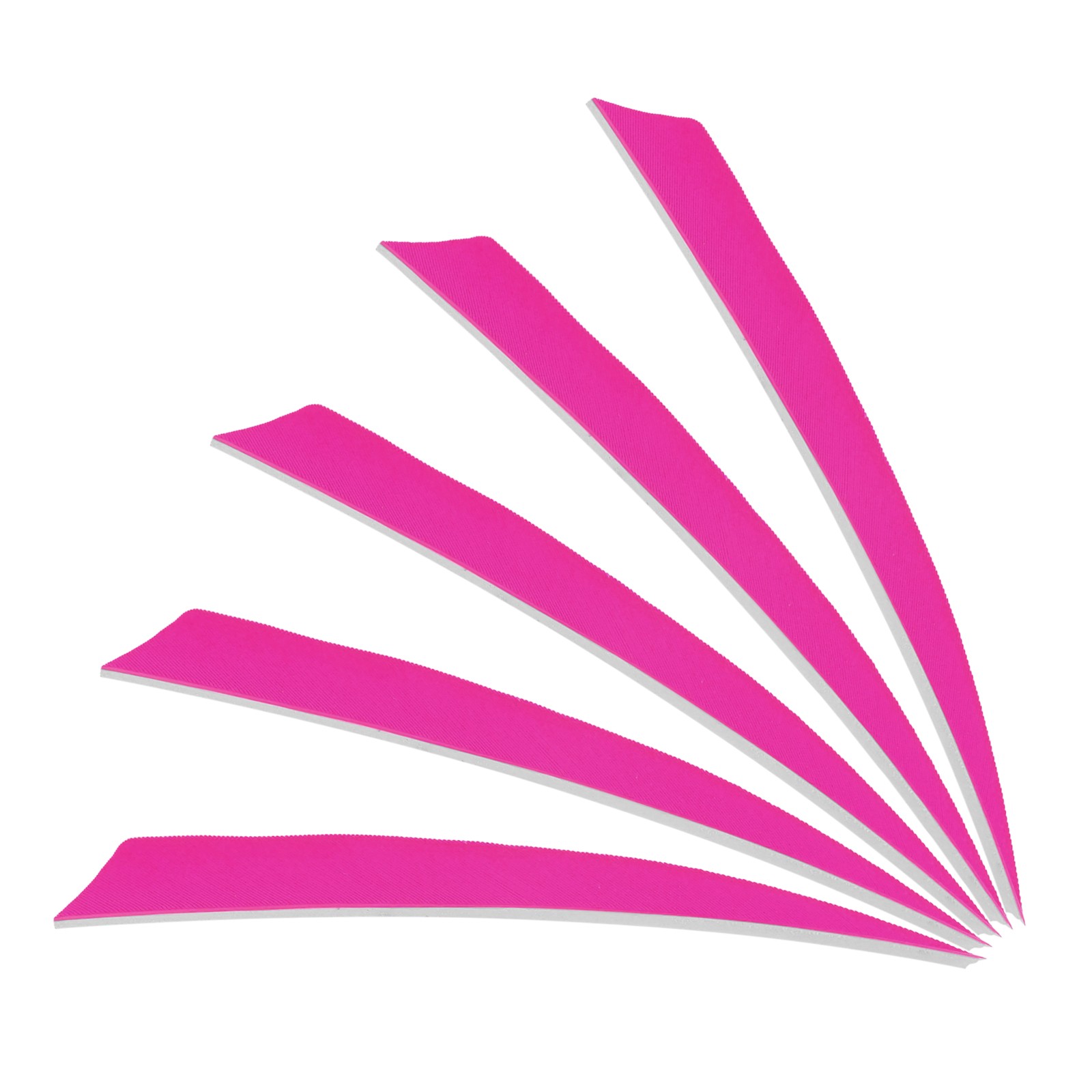 25Pcs 5 Inch Arrows Vanes Left Wing Arrow Feather Turkey Fletching, Fuchsia