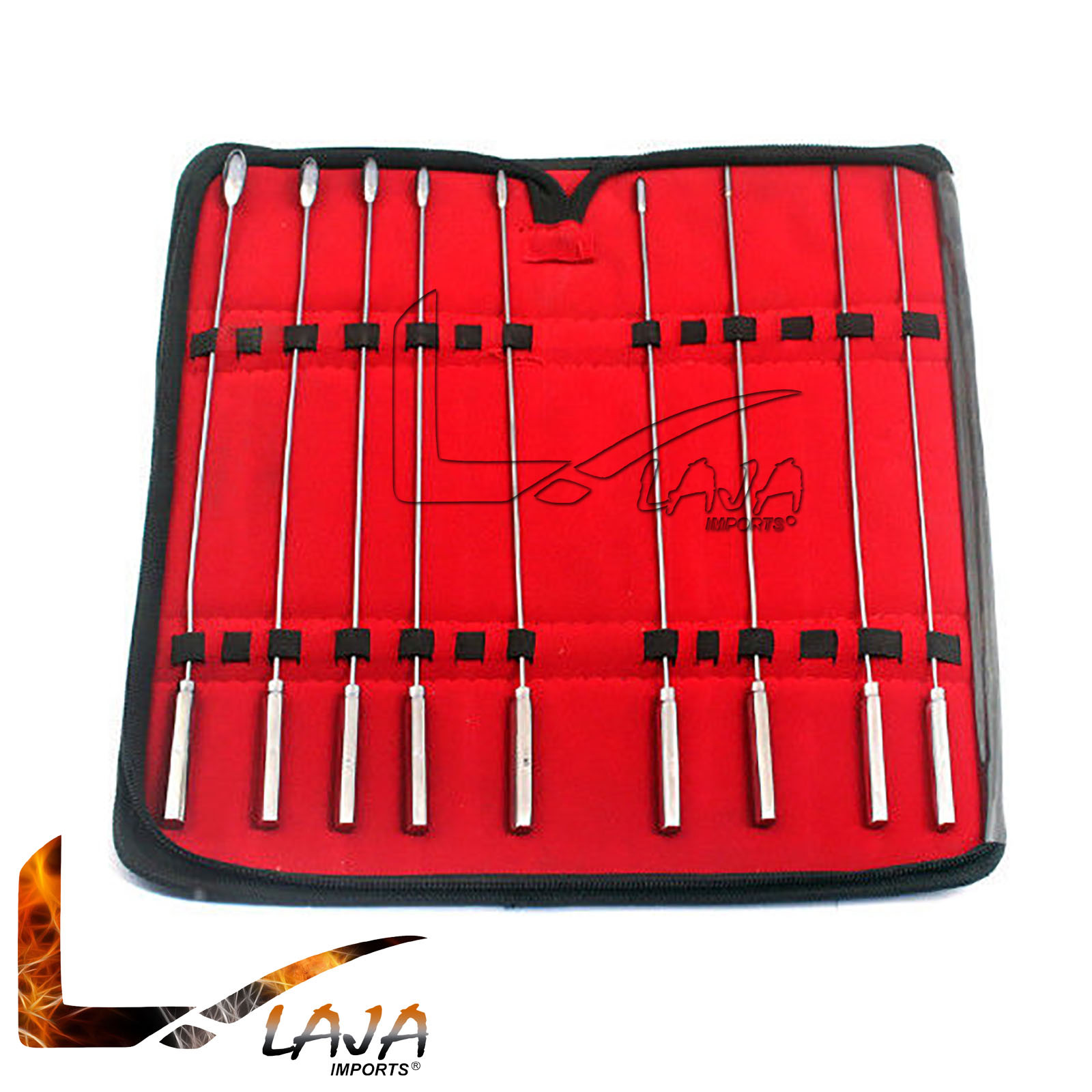 BAKES Rosebud Sounds Dilator 9 Pcs Set Surgical 5mm-13mm In Case