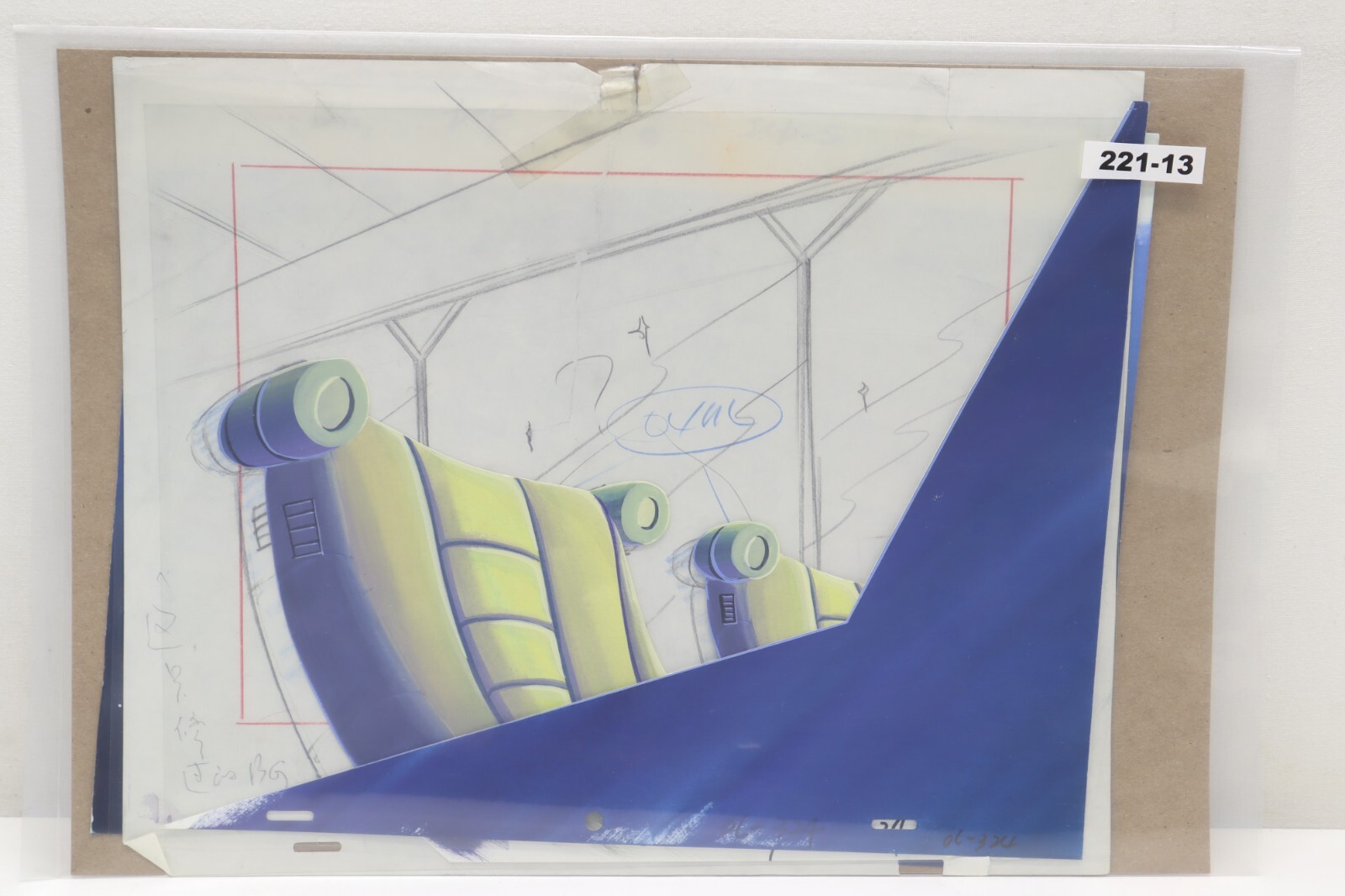 Original Hand Painted Animation Production Background & Sketch (221-13)