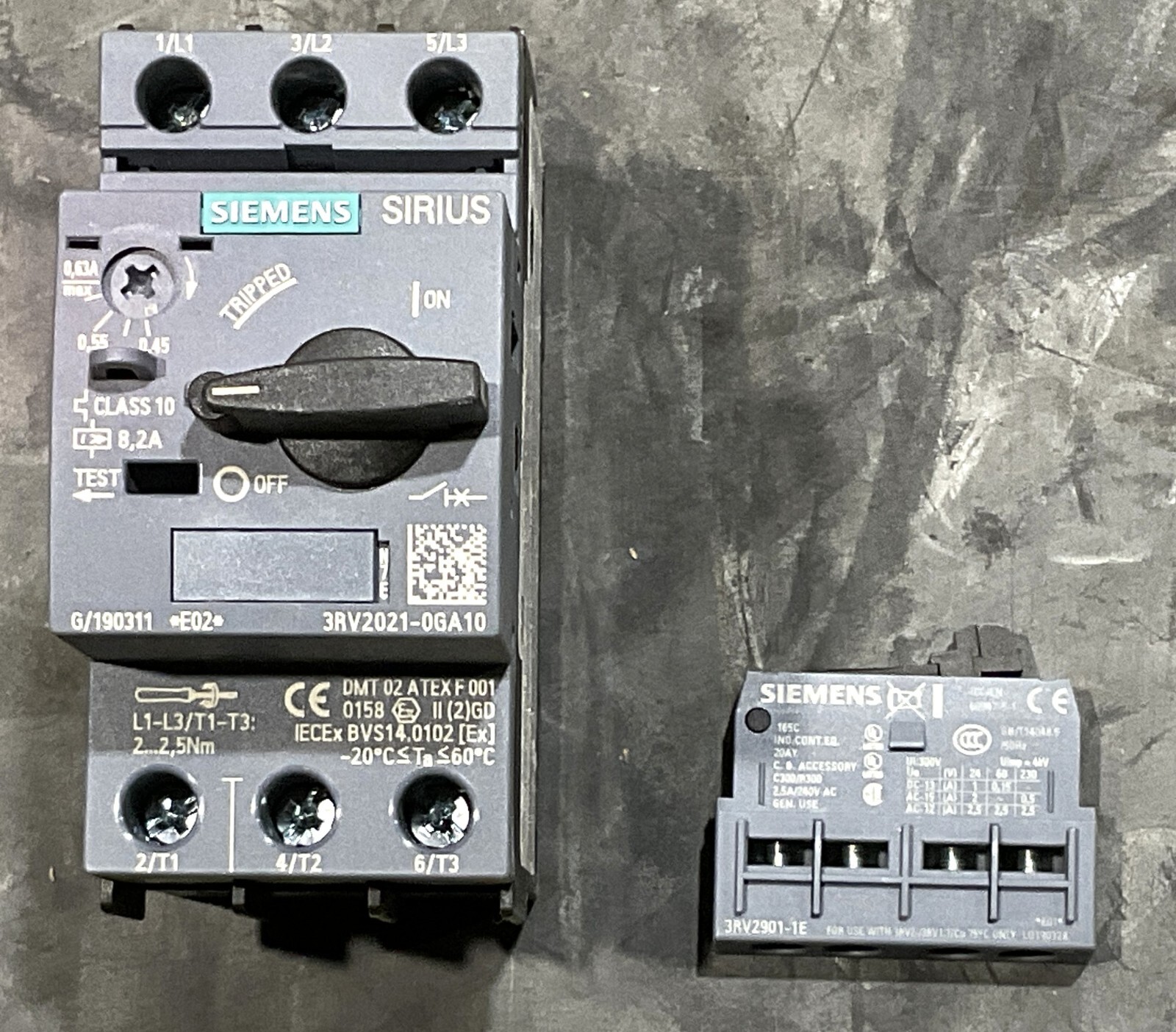 SIEMENS 3RV2021-0GA10 CIRCUIT BREAKER
