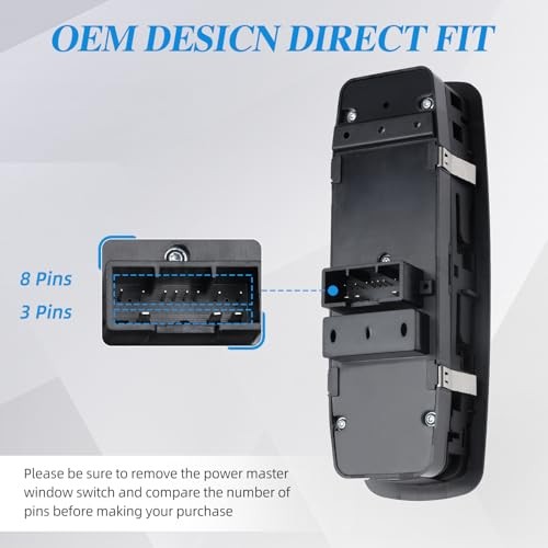 Master Power Window Control Switch | Front 11P 2011-2019 Dodge, Chrysler, Ram