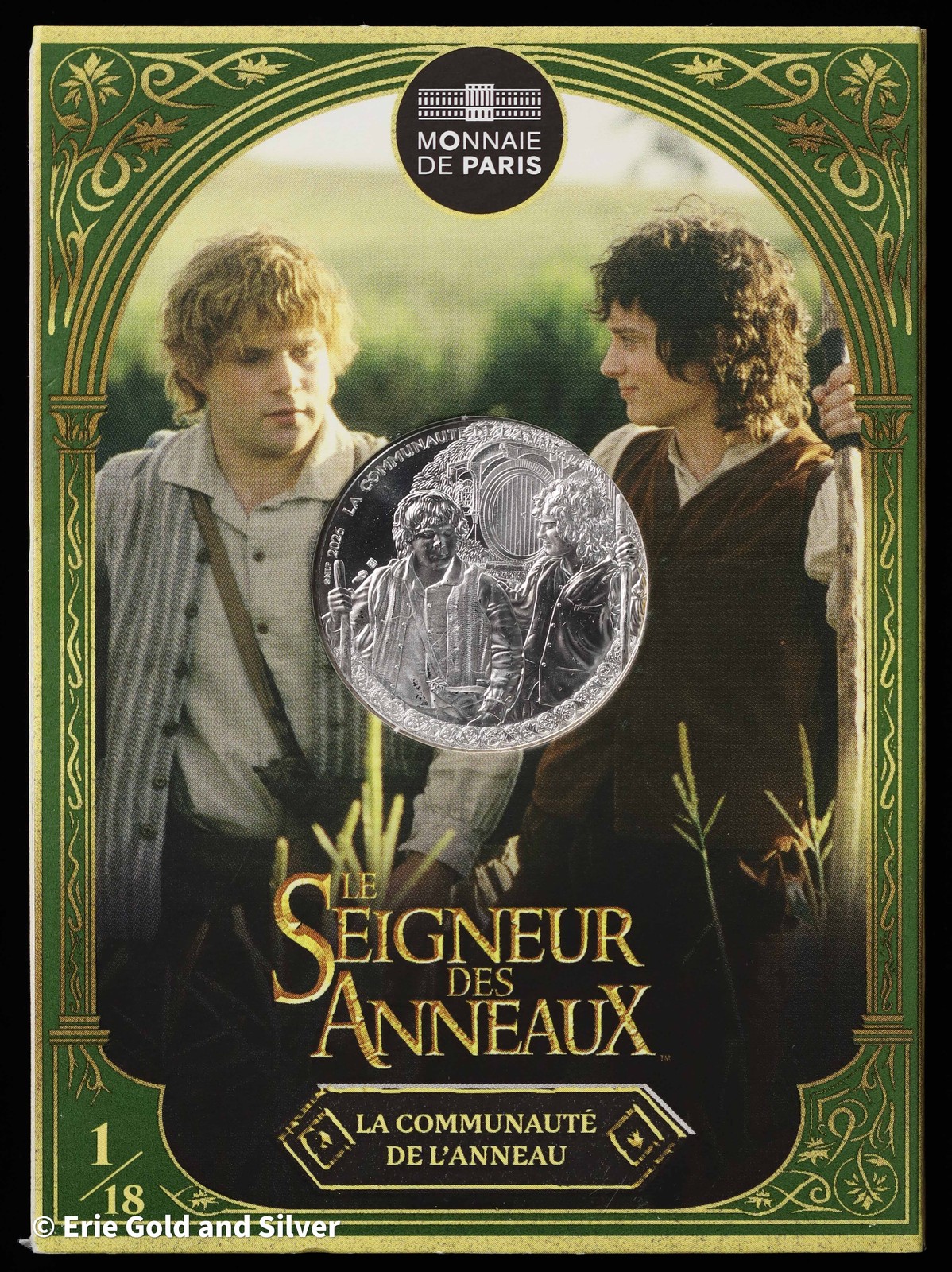 2026 France Lord of the Rings Frodo & Samwise Leave the Shire 13g Silver Coin