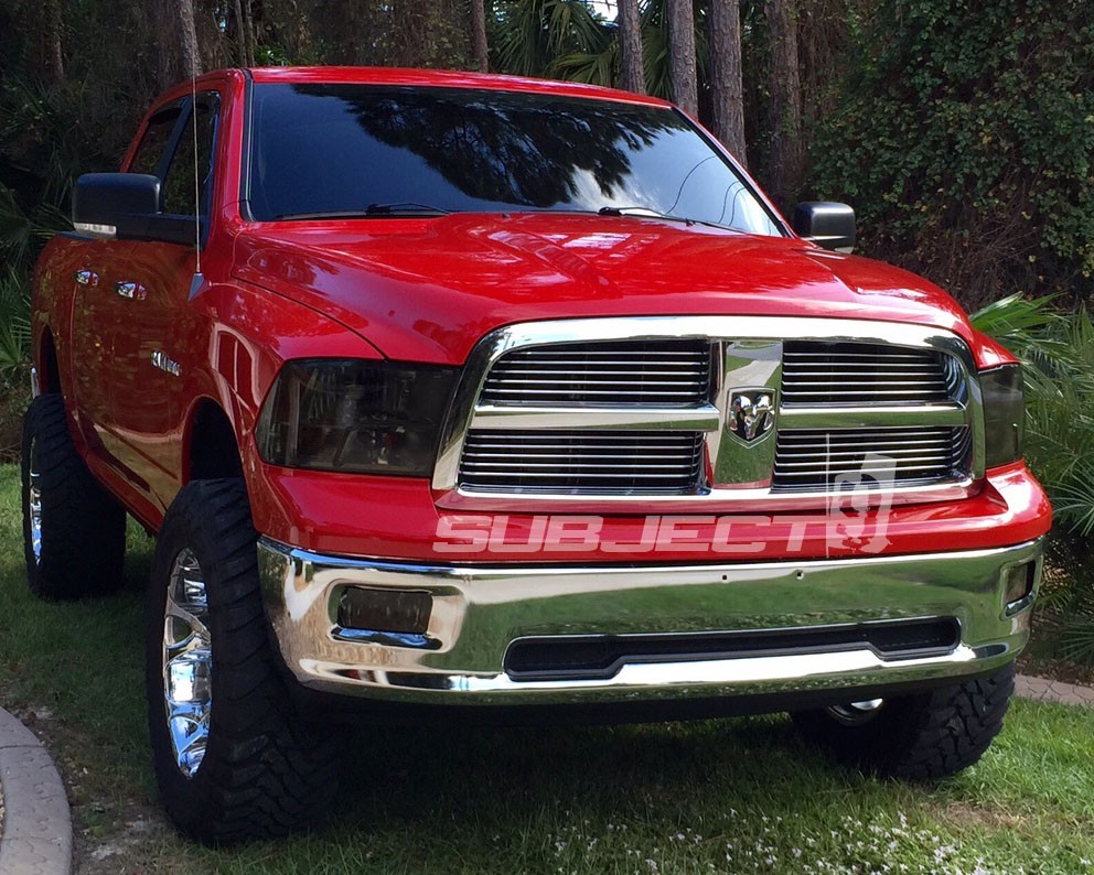 09-12 Dodge Ram precut HEADLIGHT tint vinyl smoked covers   $5 refund available