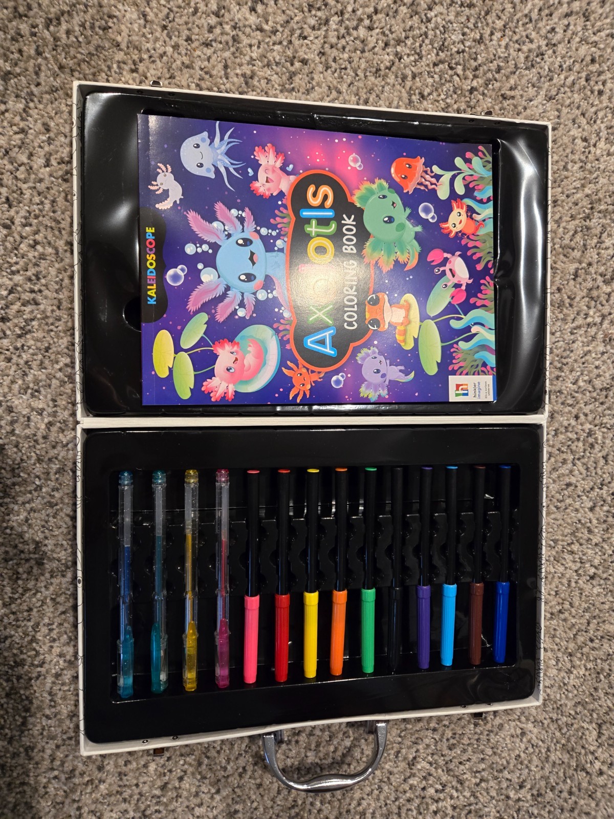Axolotl Coloring Kit with stickers