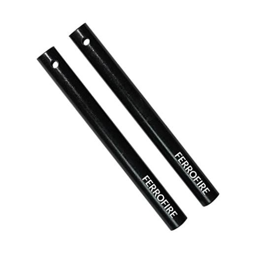 Heavy-Duty Plus 1/2 Inch Thick x 5 Inch Long Ferro Rods 2-Pack | XL Drilled