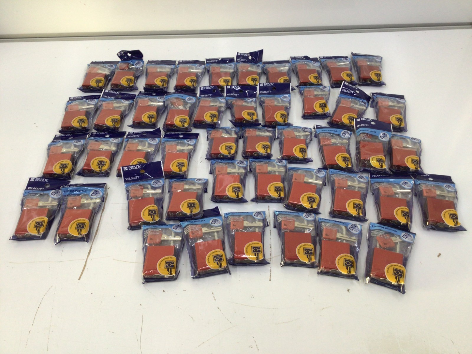 BRADY SDAL-RED-38ST-KD Padlock,6 Pins,Red,PK46 793EG6
