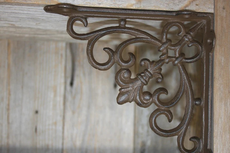 1-Old New Orleans Fleur De Lis Shelf Decor, SHELF BRACKETS,Victorian Decor,B-60